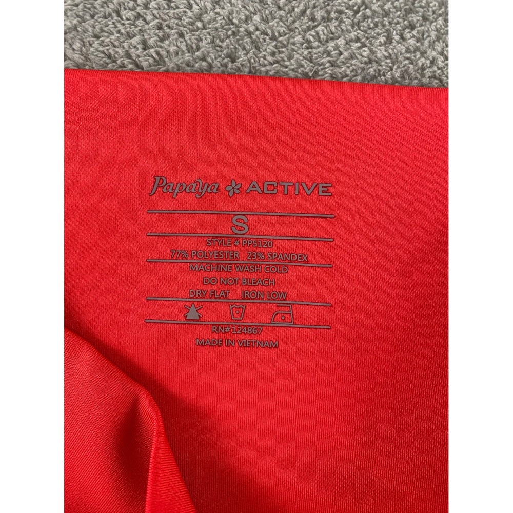 Papaya Active Womens Red High Waisted Cropped Leggings Size S PP5120 Athletic - Picture 2 of 16